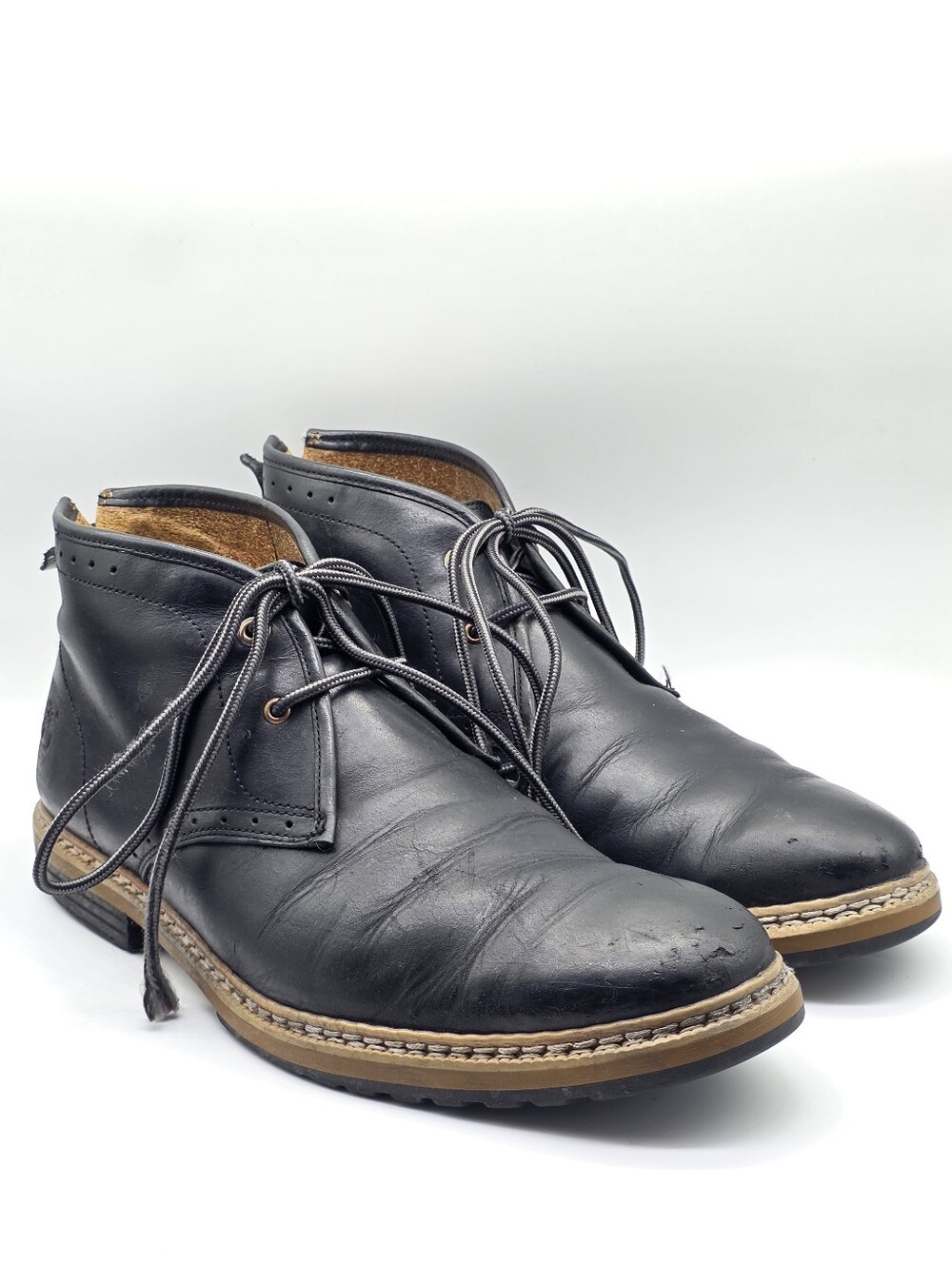 Timberland West Haven Waterproof Leather Chukka Boots Black Size 8.5 M
